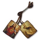 ES149022 -  Escapulário N. Sra. Do Carmo e Sagrado Coração de Jesus Tecido (G) - 78x4cm