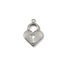 PU28940 - Pingente Cadeado Coração Níquel c/ 1un. - 1,7x1,6cm