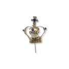 CS3123 - Coroa com Strass Azul p/ Imagem de Nossa Senhora (n°2) - 6x3,7cm Diâmetro 1,7cm