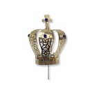 CS3126 - Coroa com Strass Azul p/ Imagem de Nossa Senhora (n°4) - 9,3x5,8cm Diâmetro 3,3cm