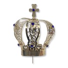 CS3129 - Coroa com Strass Azul p/ Imagem de Nossa Senhora (n°7) - 19x12cm Diâmetro 7cm