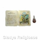 CM41804 - Cartão São Miguel Arcanjo c/ Medalha -7,5x6cm