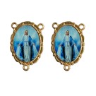 ET1622200 - Entremeio N. Sra. Das Graças Dourado Duplo Resinado 1un. - 3,2X2,2cm