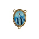 ET1622200 - Entremeio N. Sra. Das Graças Dourado Duplo Resinado 1un. - 3,2X2,2cm