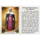ST16011 - Mini Santinha N. Sra. Das Lágrimas de Biscuit c/ Oração