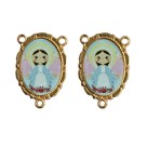 ET720702 - Entremeio N. Sra. Das Graças Baby Dourado Duplo Resinado 1un. - 3,2X2,2cm
