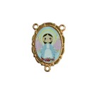 ET720702 - Entremeio N. Sra. Das Graças Baby Dourado Duplo Resinado 1un. - 3,2X2,2cm