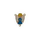 ET720203P2 - Entremeio Anjinho Azul Dourado c/2un. - 2,2x1,8cm
