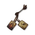 ES149019 - Escapulário N. Sra. Do Carmo e Sagrado Coração de Jesus Tecido Infantil - 62x2,5cm