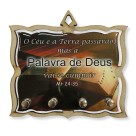 PC380692 - Porta Chaves Evangelho Mt 24:35 MDF Resinado - 15,5x14cm