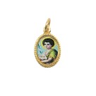 MD102229P20 - Medalha de Alumínio Oval Dourada c/ 20un. São  João Batista - 1,5x1cm