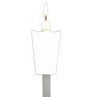 PE178110P12 - Protetor de Vela Branco c/ 12un. - 20x8cm