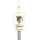 PE112001P12 - Protetor de Vela Primeira Eucaristia c/ 12un. - 20x8cm