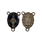 ET1620510P2 - Entremeio N. Sra. Das Graças Níquel Resinado Azul - 2,4X1,7cm