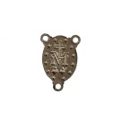 ET1620500P2 - Entremeio  N. Sra. das Graças Níquel Resinado Branco- 2,4x1,7cm