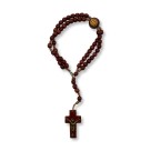 PU1541550 - Pulseira Terço São Bento Madeira - 22x1,8cm