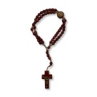 PU1541550 - Pulseira Terço São Bento Madeira - 22x1,8cm