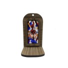 OT814500 - Oratório Sagrado Coração Vitral MDF – 13,3x7,4cm