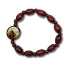 PU760209 - Pulseira São Francisco de Assis Madeira - 8x1,6cm