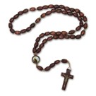 TE942422P12 - Terço São Francisco de Assis Madeira c/ 12un. - 45cm