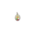 MD112088P6 - Medalha Primeira Eucaristia Alumínio Oval Níquel c/ 6un. - 2x1,3cm