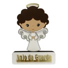 PE721888 - Pedestal Anjo da Guarda Branco MDF - 15x10cm