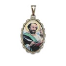 MD128445 - Medalha São Lucas Rendada Níquel - 4,2x2,5cm