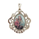 MD129030 - Medalha N. Sra. do Carmo Camafeu Níquel - 4,5x4cm
