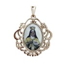MD129057 - Medalha Santa Efigênia Camafeu Níquel - 4,5x4cm