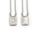 ES43016 - Escapulário N. Sra. Do Carmo Aço Inox - 61,5x1,2cm (R006)