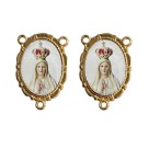 ET1953003 - Entremeio N. Sra. De Fátima Dourado Duplo Resinado 1un. - 3,2X2,2cm