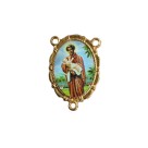 ET1953504 - Entremeio São Benedito Duplo Resinado 1un. - 3,2X2,2cm