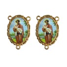 ET1953504 - Entremeio São Benedito Duplo Resinado 1un. - 3,2X2,2cm