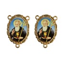 ET1632705 - Entremeio São Bento Dourado Duplo Resinado 1un. - 3,2X2,2cm