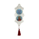 AO4102020 - Adorno Imaculado Coração de Maria MDF Branco Resinado-32x10,2cm