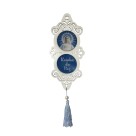 AO4102001 - Adorno N. Sra. Rainha da Paz MDF Branco Resinado - 32x10,2cm