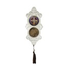 AO4102130 - Adorno Medalha de São Bento MDF Branco Resinado - 32x10,2cm