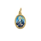 MD102235P20 - Medalha de Alumínio Oval Dourada c/ 20un. São Bento- 1,5x1cm