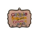 PC1981002 - Porta Chaves Gratidão - 17,5x14cm