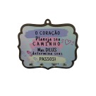 PC1981003 - Porta Chaves O Coração Planeja seu Caminho- 17,5x14cm