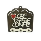 PC1981201 - Porta Chaves Ore, Espere e Confie - 12,5x12,7cm