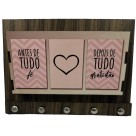 PC1981292 - Porta Chaves Antes de tudo Fé, depois de tudo Gratidão- 19,5x14,5cm