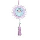 DE720211 - Adorno Anjo da Guarda MDF Rosa Resinado - 22x9,6cm