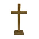 CSC760120 - Cruz de Mesa Madeira - 21x10cm