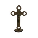 CU761232 - Crucifixo de Mesa São Bento Madeira – 21x12,5cm