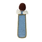 MP1980141 - Marcador de Página Anjo Azul Crochê - 22x7cm