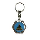 CH1090200 - Chaveiro N. Sra. Aparecida Duplo Resinado - 8,5x3,8cm