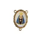 ET720701 - Entremeio N. Sra. Aparecida Baby Dourado Duplo Resinado 1un. - 3,2X2,2cm