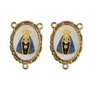 ET720701 - Entremeio N. Sra. Aparecida Baby Dourado Duplo Resinado 1un. - 3,2X2,2cm
