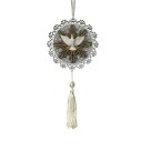 AO4101022 - Adorno Dívino Espírito Santo MDF Branco - 22x9,7cm